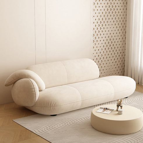 Ansley Suede Fabric Modern Loveseat Sofa